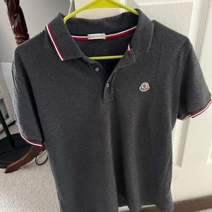 Moncler Polo With Tricolor Detail